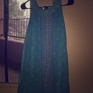 Teal dress with pretty Patterns
